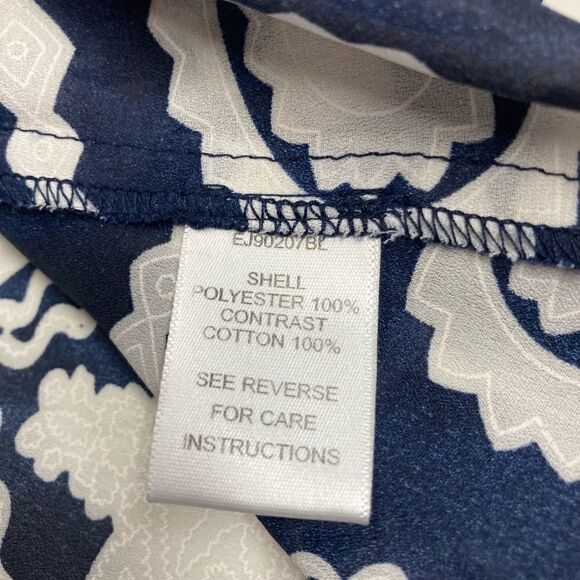 EN CREME, Blue & White, Kaftan/Cardigan, crochet lace, Size L, Oversized - Picture 5 of 10